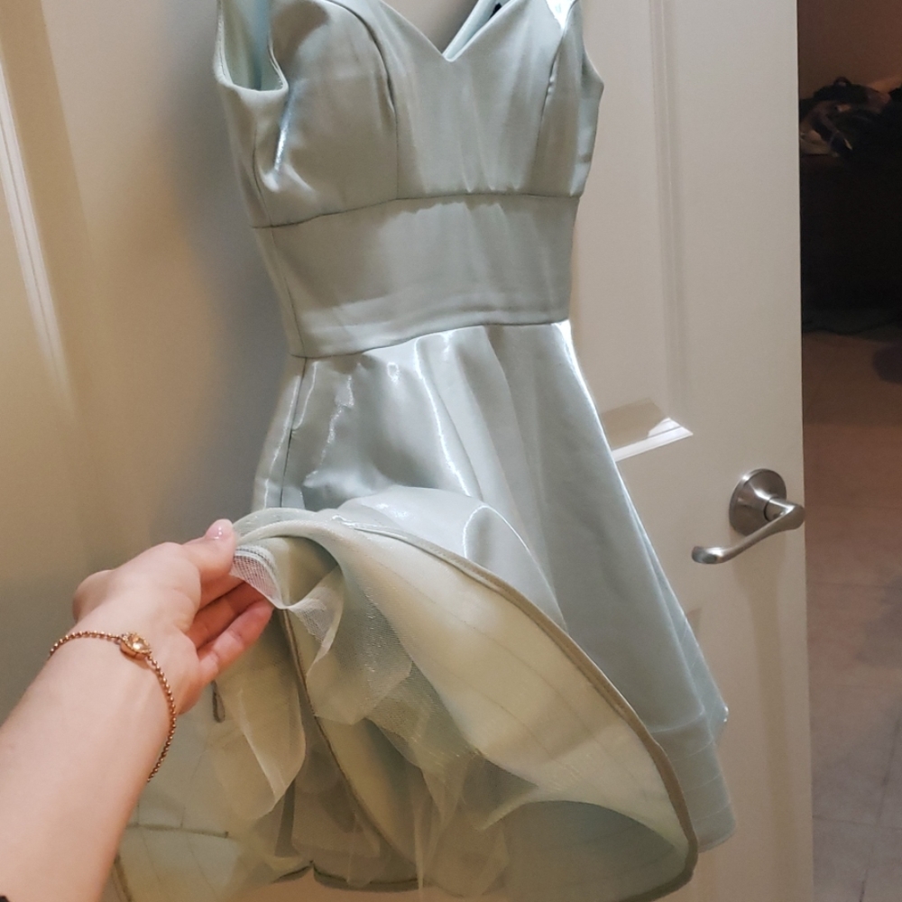 Seafoam green metallic Dress - Picture 6 of 6